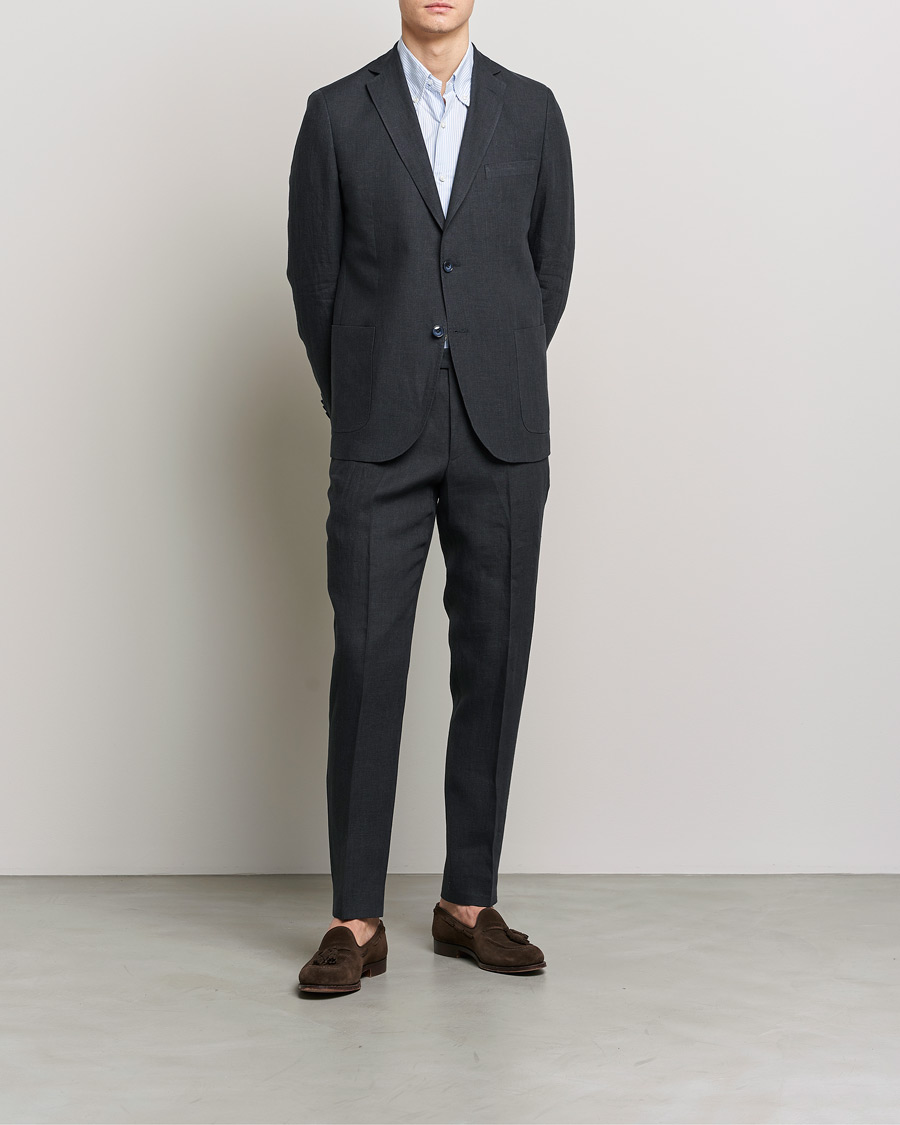 Herren | Sakkos | Morris | Archie Linen Suit Blazer Navy