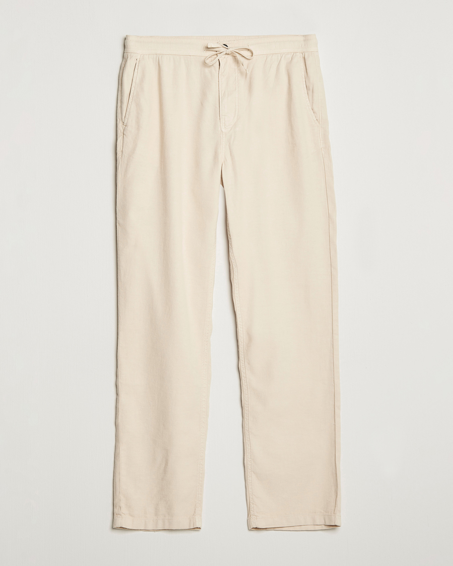 Herren | Hosen | Morris | Fenix Linen Drawstring Trousers Beige