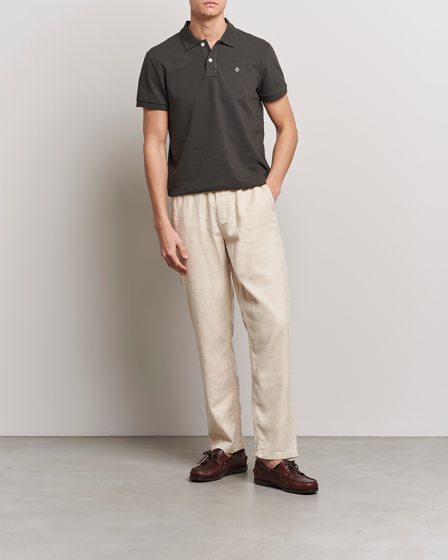 Herren | Hosen | Morris | Fenix Linen Drawstring Trousers Beige