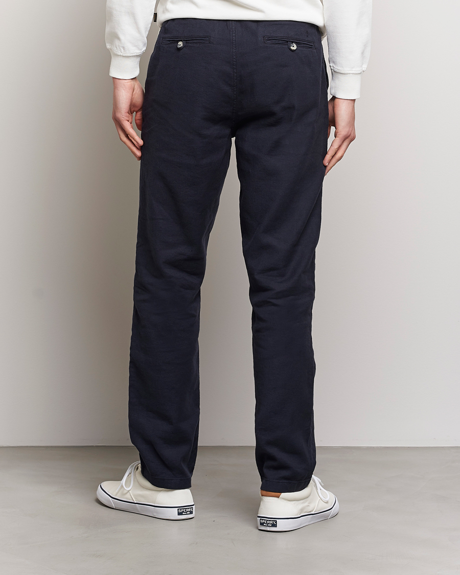 Herren | Hosen | Morris | Fenix Linen Drawstring Trousers Navy