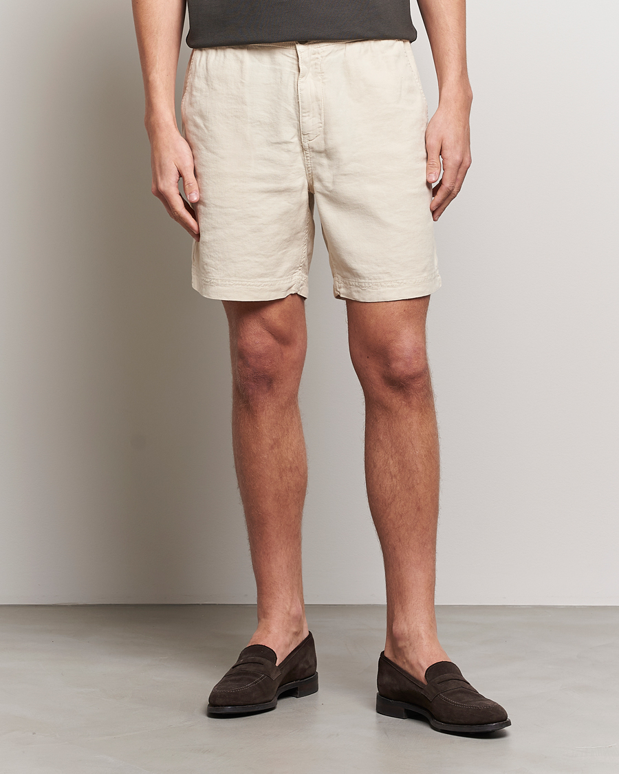 Herren | Shorts | Morris | Fenix Linen Drawstring Shorts Beige