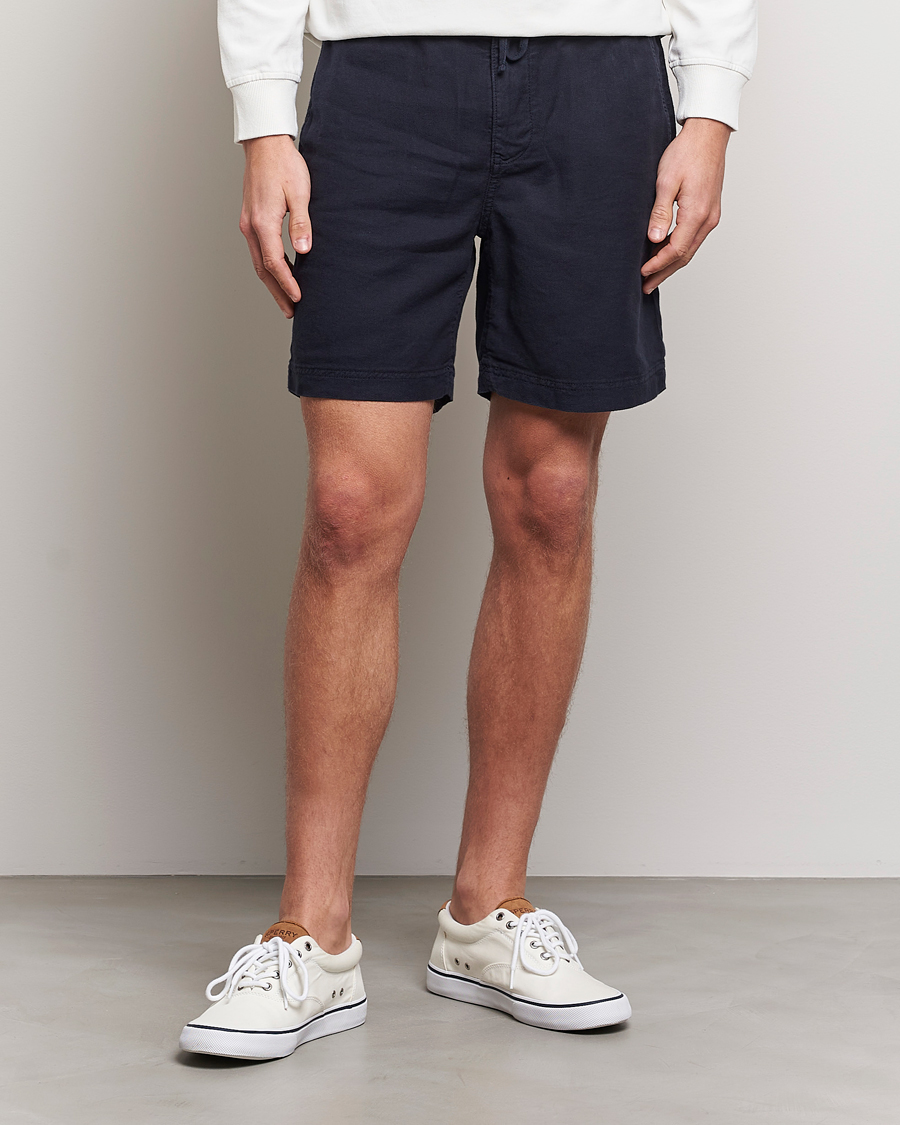 Herren | Shorts | Morris | Fenix Linen Drawstring Shorts Navy