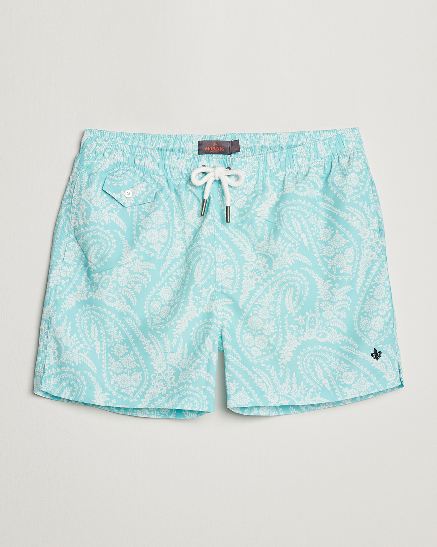 Herren | Badehosen | Morris | Paisley Bathing Trunks Turquoise