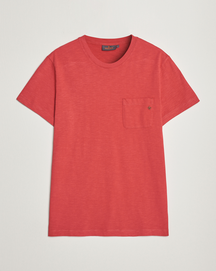 Herren | T-Shirts | Morris | Lily Slub Pocket Crew Neck Tee Red