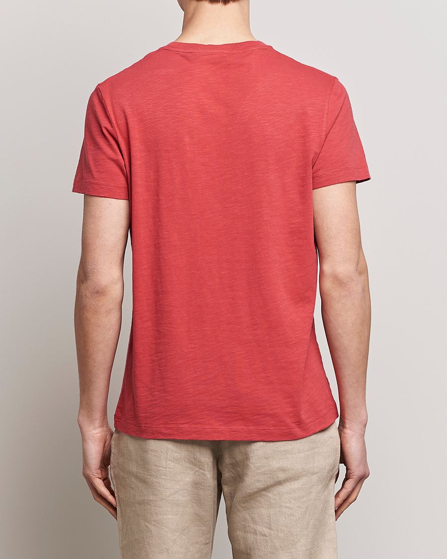 Herren | T-Shirts | Morris | Lily Slub Pocket Crew Neck Tee Red