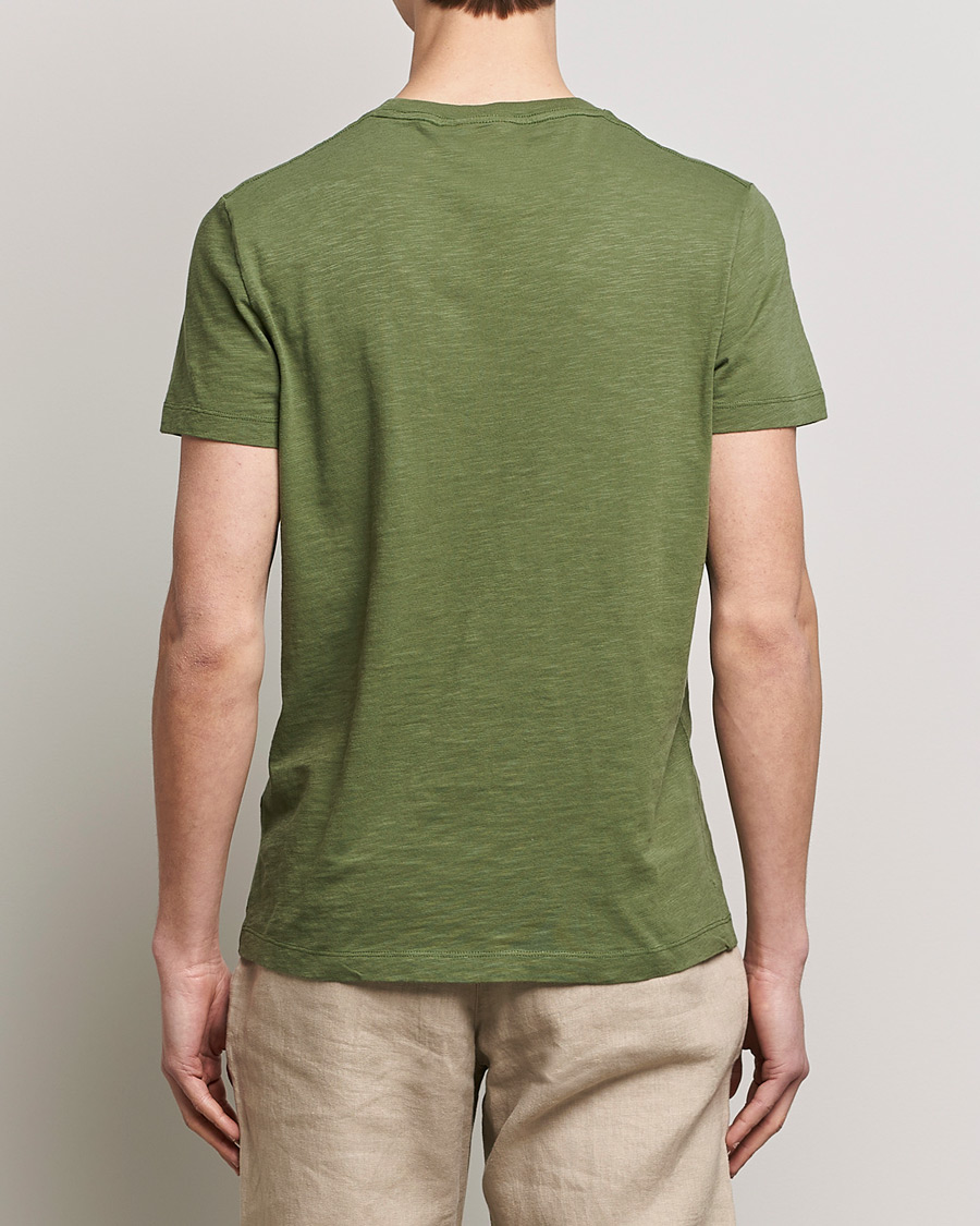 Herren | T-Shirts | Morris | Lily Slub Pocket Crew Neck Tee Olive