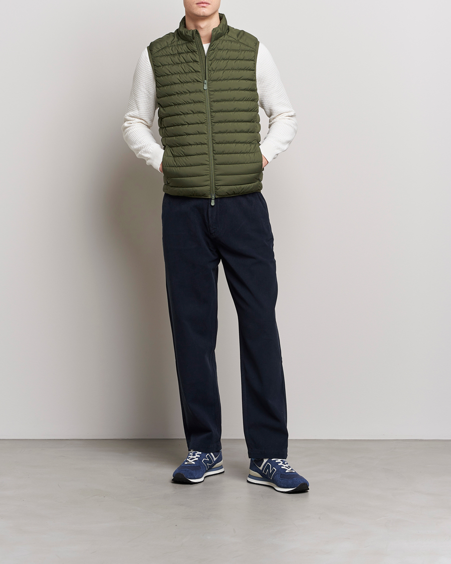 Herren | Westen | Save The Duck | Leonard Lightweight Matt Padded Vest Dusty Olive