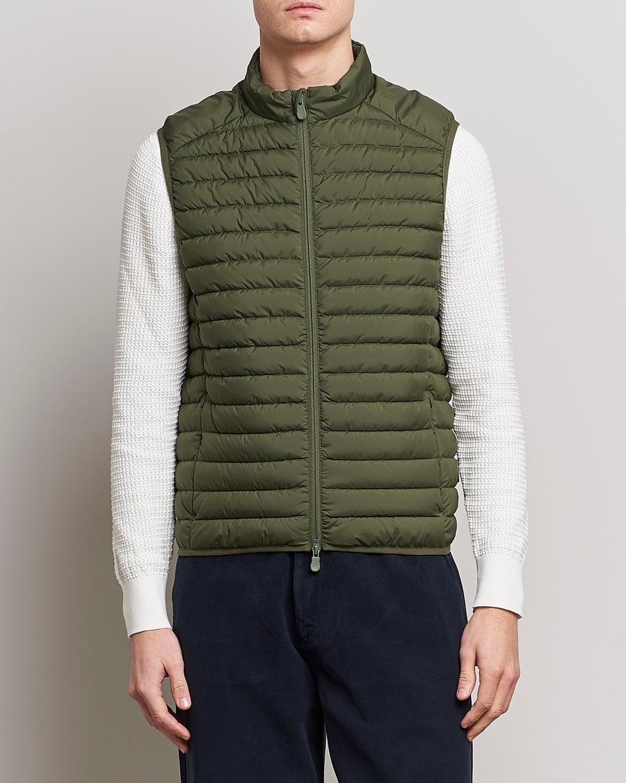 Herren | Westen | Save The Duck | Leonard Lightweight Matt Padded Vest Dusty Olive