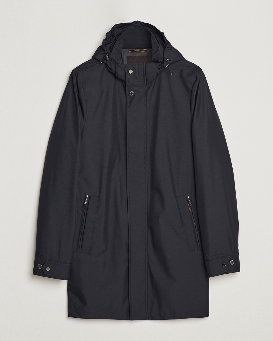 Herren | Jacken | MooRER | Waterproof Hooded Coat Dark Blue