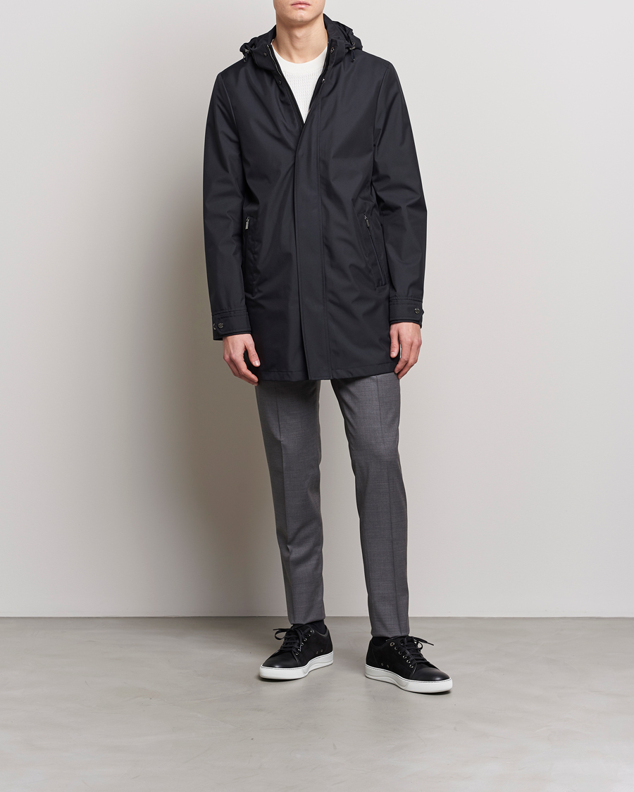 Herren | Jacken | MooRER | Waterproof Hooded Coat Dark Blue