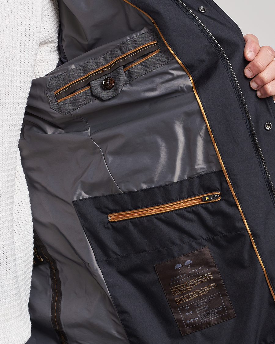 Herren | Jacken | MooRER | Waterproof Hooded Coat Dark Blue