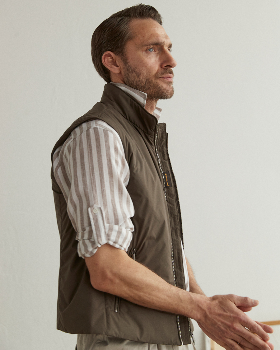 Herren | Westen | MooRER | Senio Padded Vest Brown