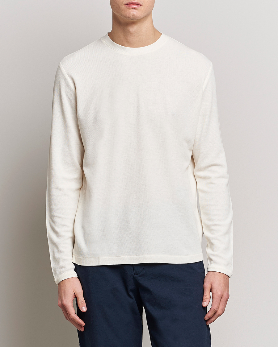 Herren | Rundausschnitt | NN07 | Clive Knitted Sweater Egg White