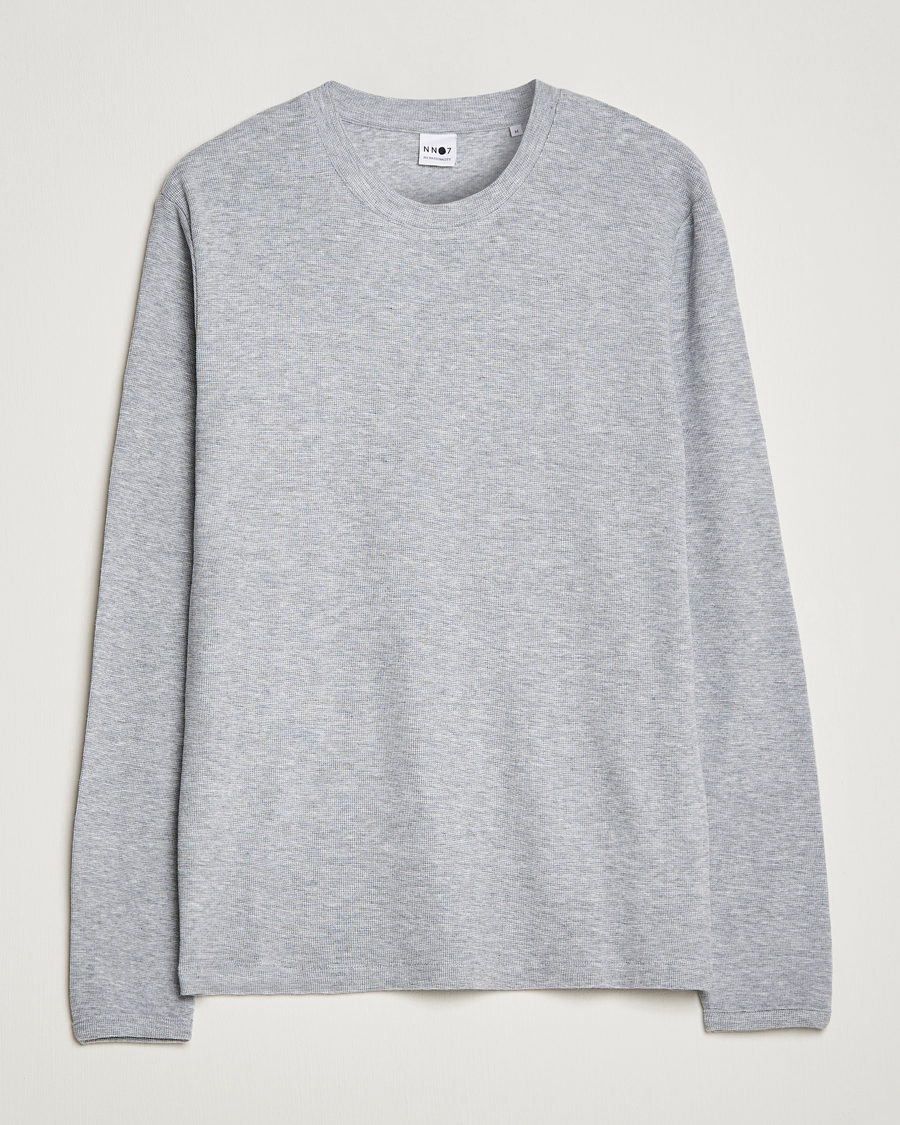Herren | Pullover | NN07 | Clive Knitted Sweater Light Grey Melange