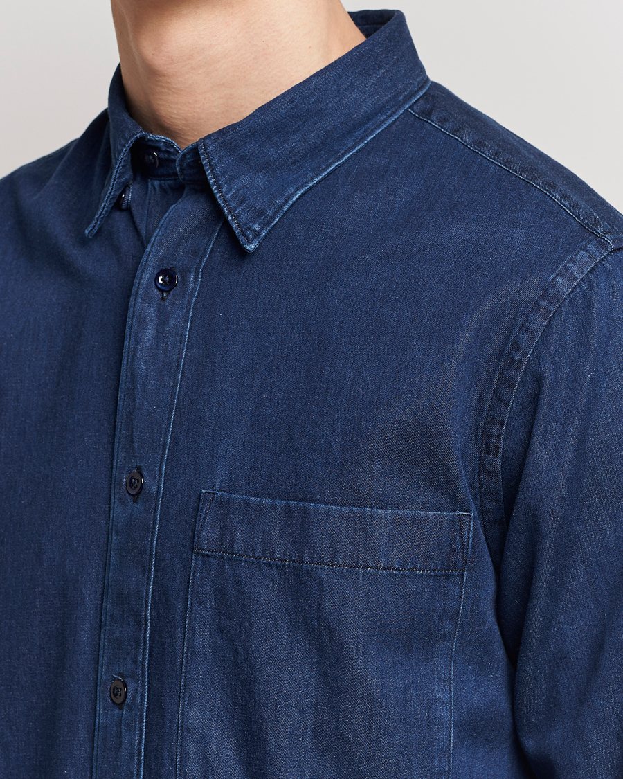 Herren | Hemden | NN07 | Cohen Tencel Denim Shirt Dark Indigo