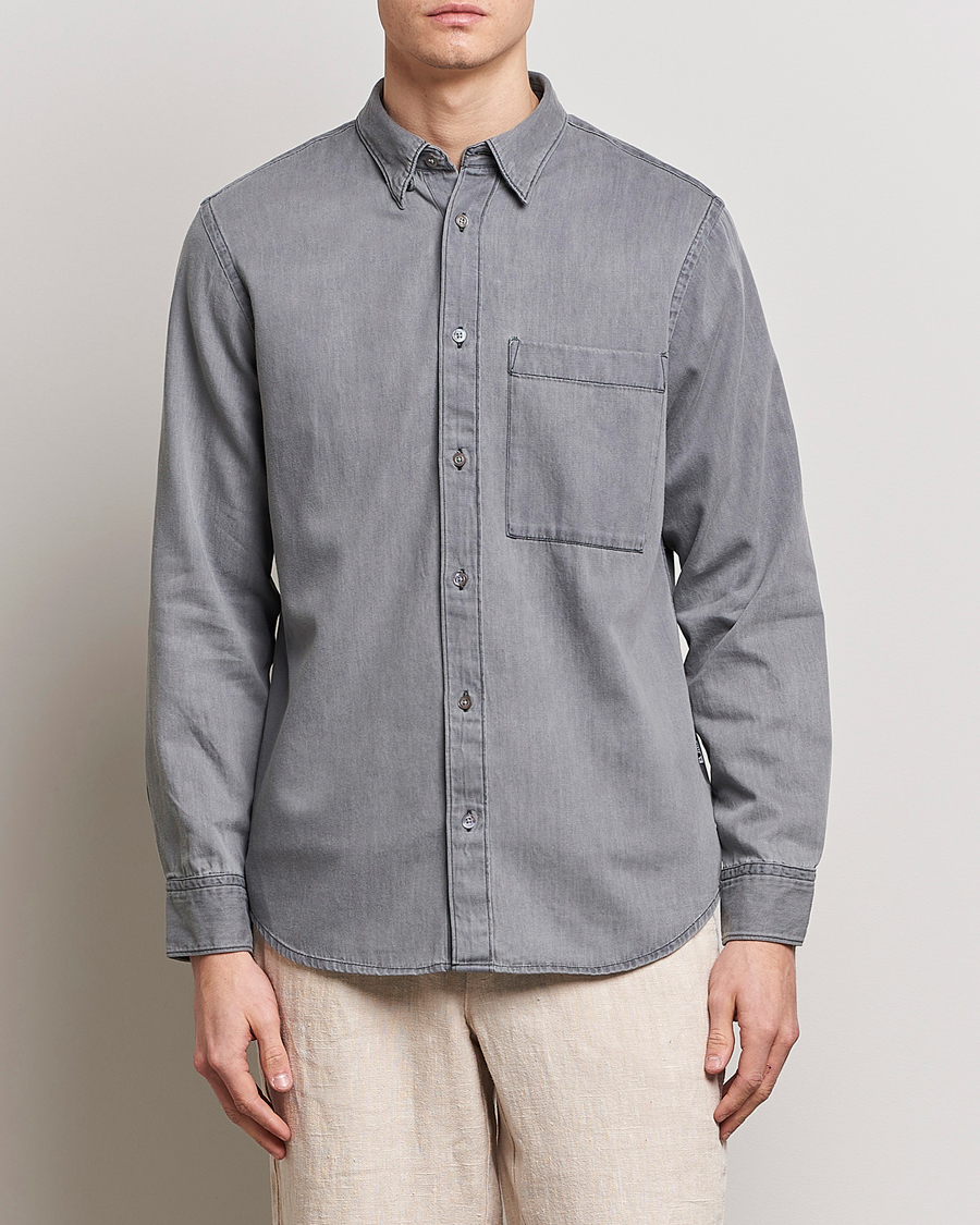 Herren | Hemden | NN07 | Cohen Tencel Denim Shirt Grey Denim