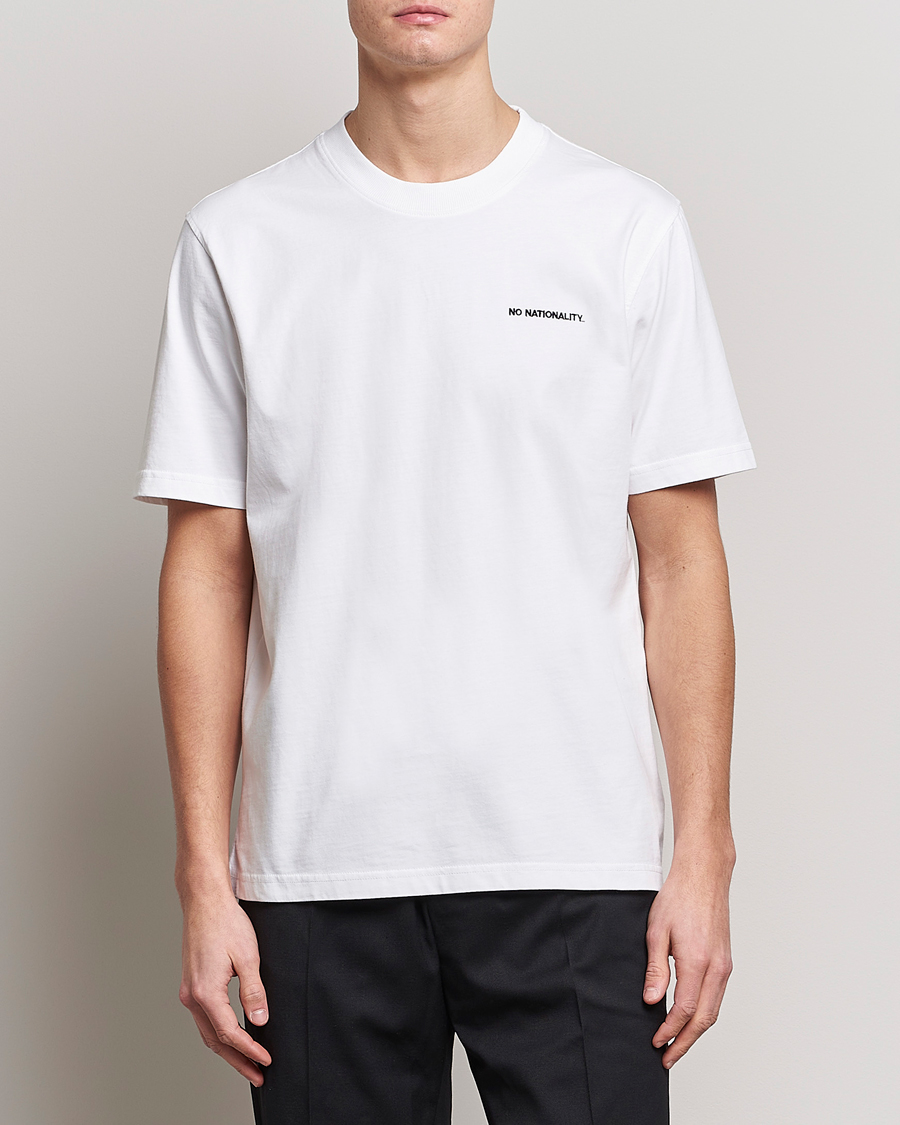 Herren | T-Shirts | NN07 | Adam Logo Crew Neck T-Shirt White