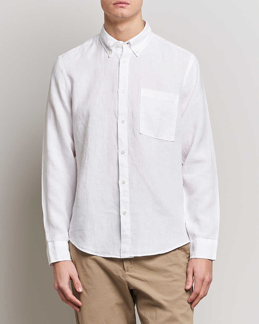 Herren | Leinenhemden | NN07 | Arne Linen Shirt White