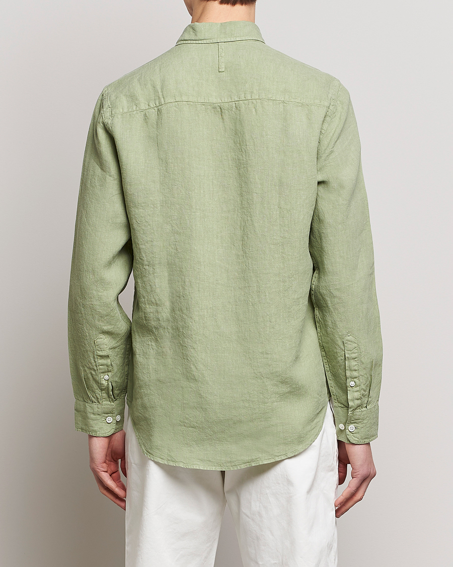 Herren | Hemden | NN07 | Arne Linen Shirt Pale Green
