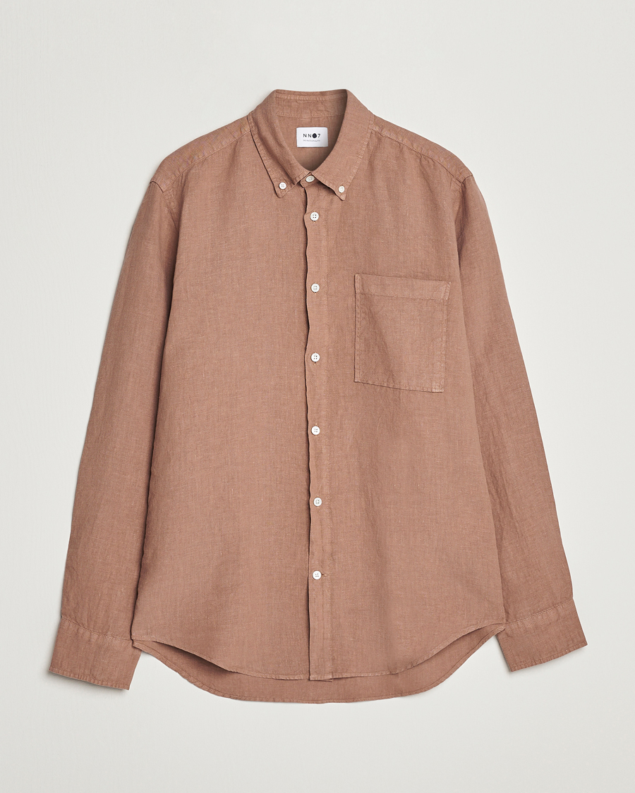 Herren | Hemden | NN07 | Arne Linen Shirt Nougat