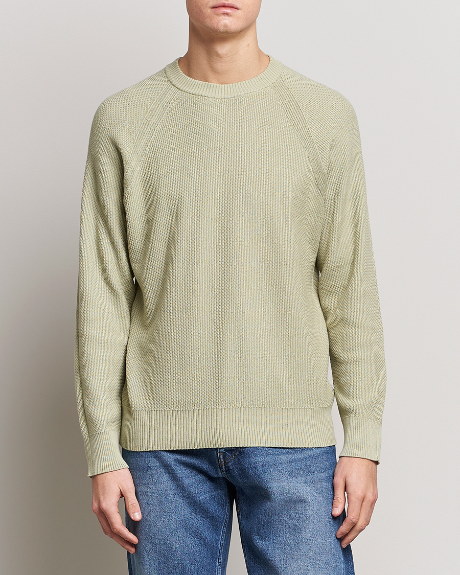Herren | Pullover | NN07 | Brandon Cotton Knitted Sweater Pale Green