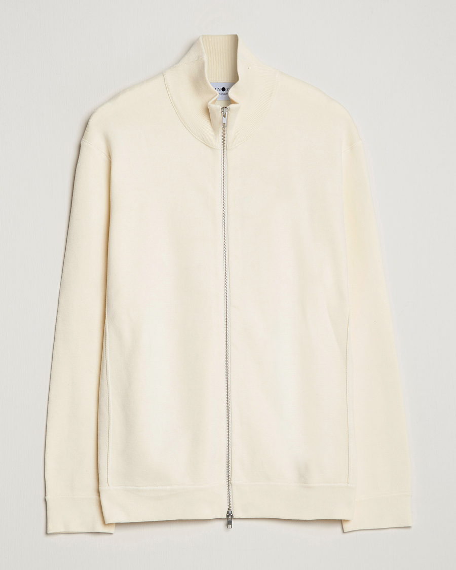 Herren | Pullover | NN07 | Luis Knitted Full-Zip Sweater Ecru