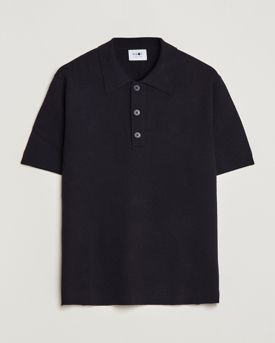 Herren | Poloshirts | NN07 | Harald Knitted Polo Navy Blue