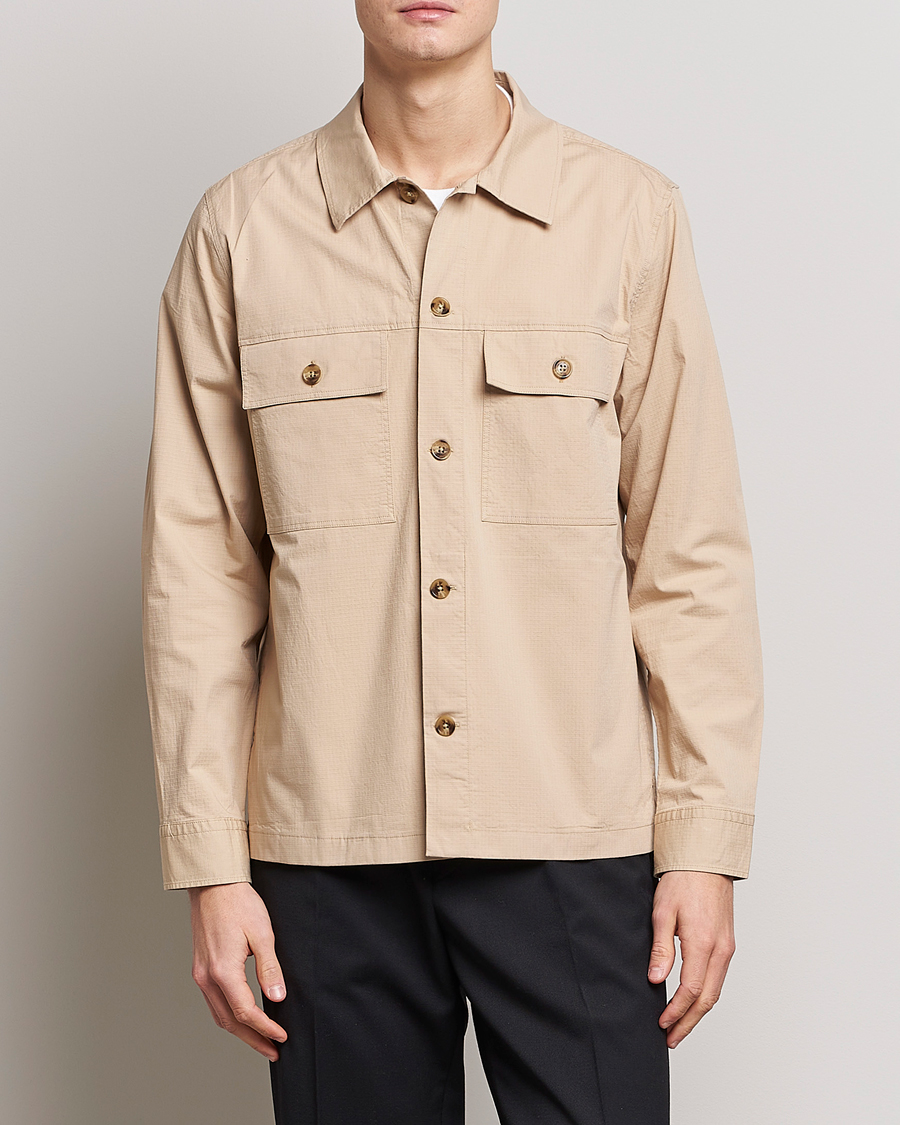 Herren | Hemden | NN07 | Wilas Ripstop Overshirt Cream