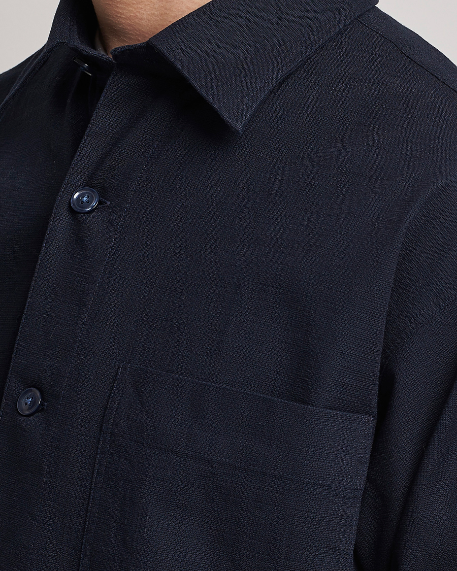 Herren | Hemden | NN07 | Adwin Cotton Pocket Shirt Navy Blue