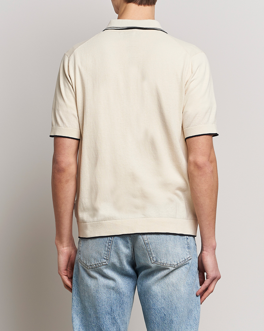 Herren | Hemden | NN07 | Nolan Knitted Short Sleeve Shirt Ecru