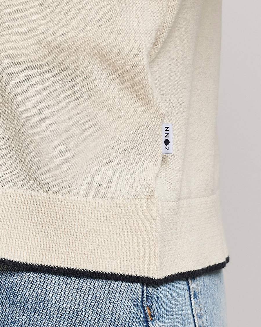 Herren | Hemden | NN07 | Nolan Knitted Short Sleeve Shirt Ecru