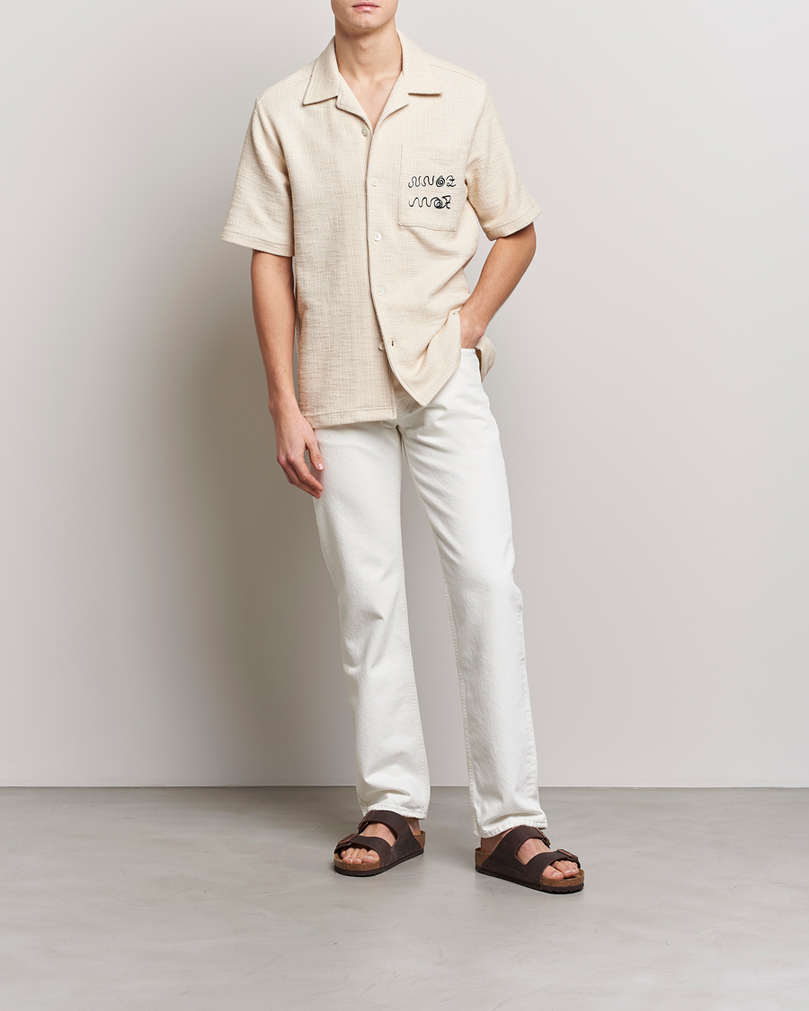 Herren | Hemden | NN07 | Julio Knitted Structured Shirt Ecru