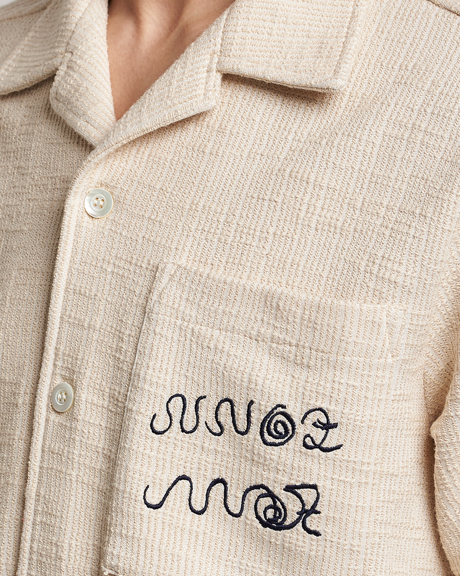 Herren | Hemden | NN07 | Julio Knitted Structured Shirt Ecru