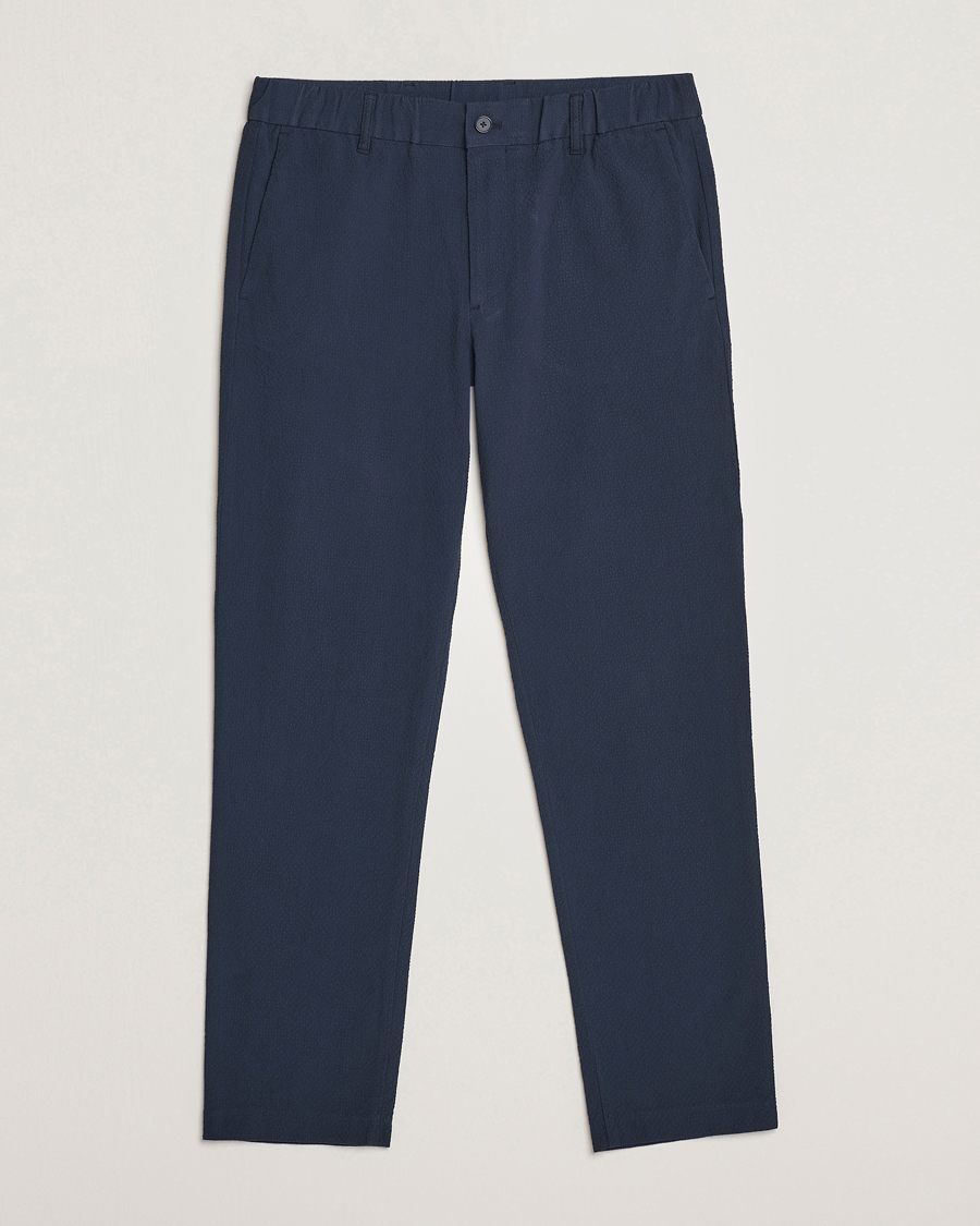 Herren | Hosen | NN07 | Theodore Seersucker Pants Navy Blue
