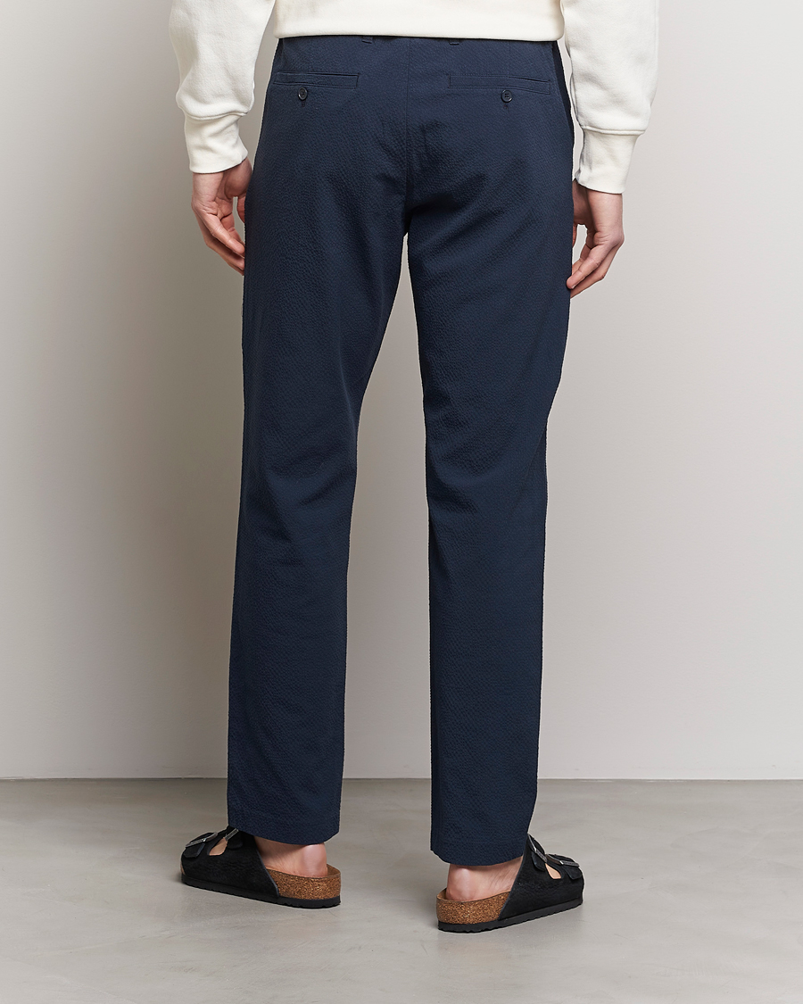Herren | Hosen | NN07 | Theodore Seersucker Pants Navy Blue