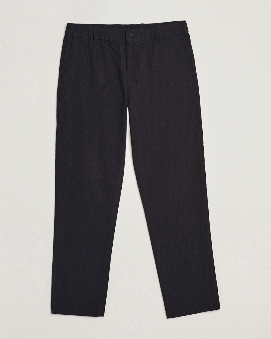 Herren | Hosen | NN07 | Theodore Seersucker Pants Black