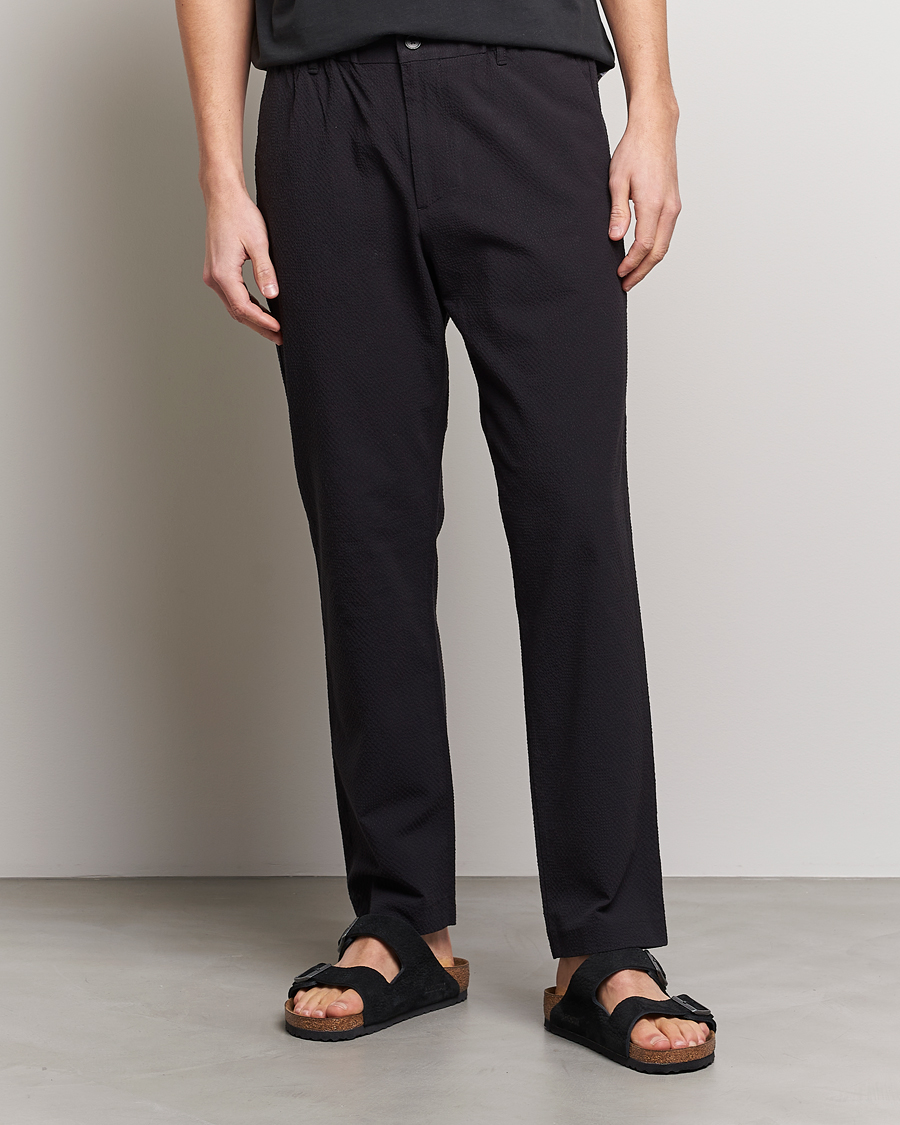 Herren | Hosen | NN07 | Theodore Seersucker Pants Black