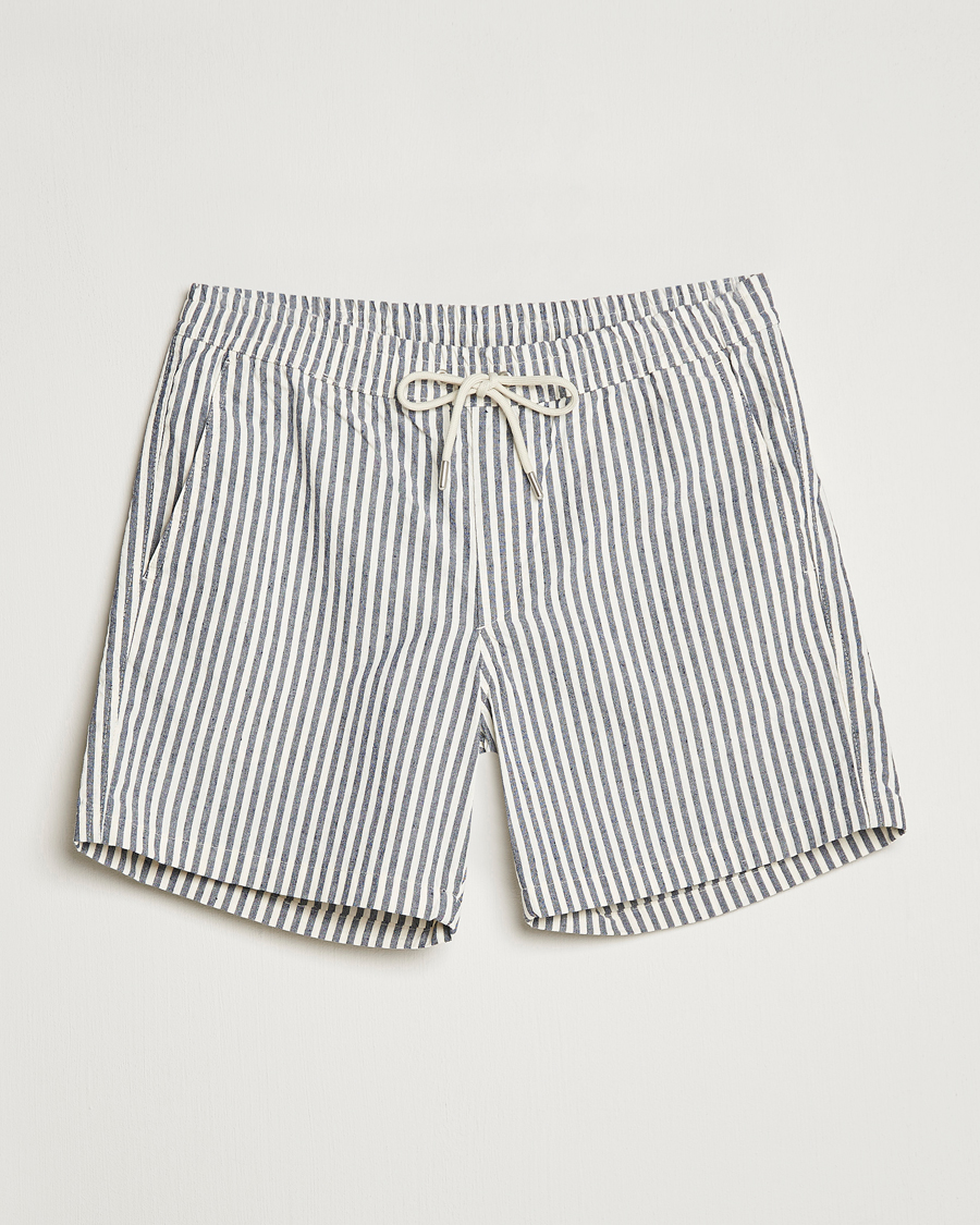 Herren | Shorts | NN07 | Gregor Creppe Drawstring Shorts Navy/White