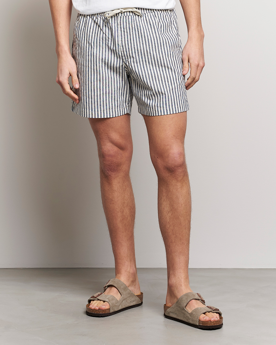 Herren | Shorts | NN07 | Gregor Creppe Drawstring Shorts Navy/White