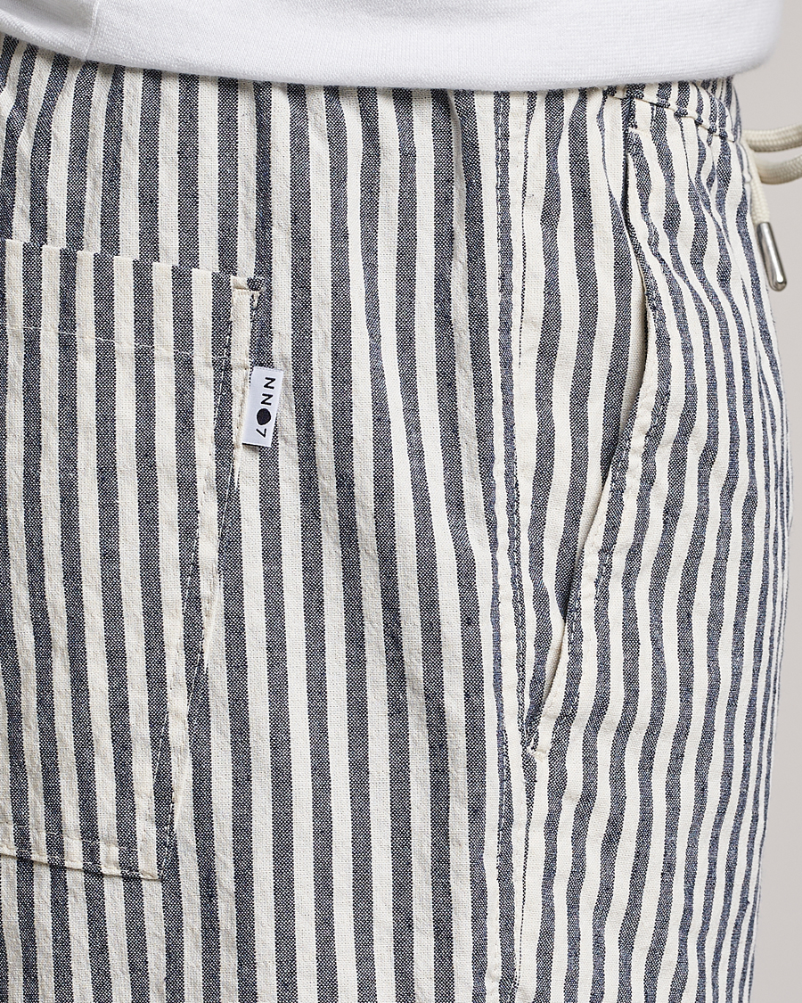 Herren | Shorts | NN07 | Gregor Creppe Drawstring Shorts Navy/White