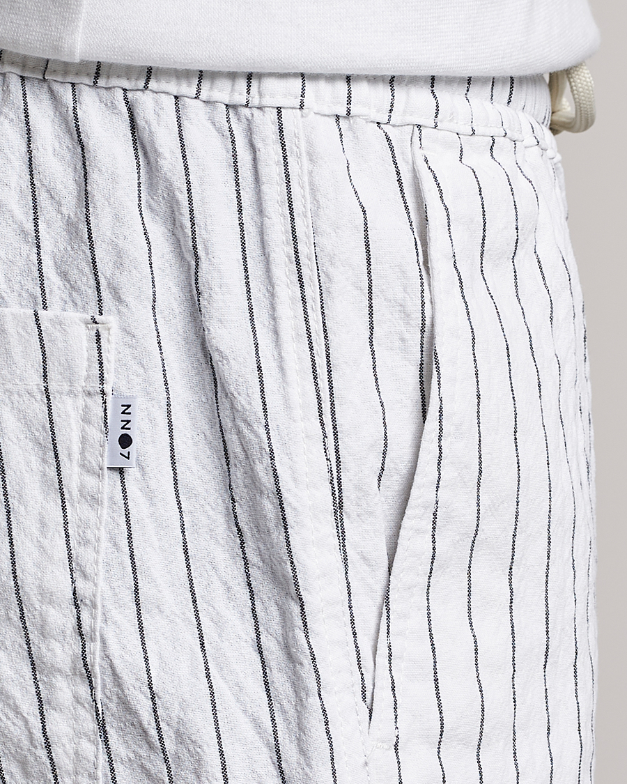 Herren | Shorts | NN07 | Gregor Creppe Drawstring Shorts Black/White