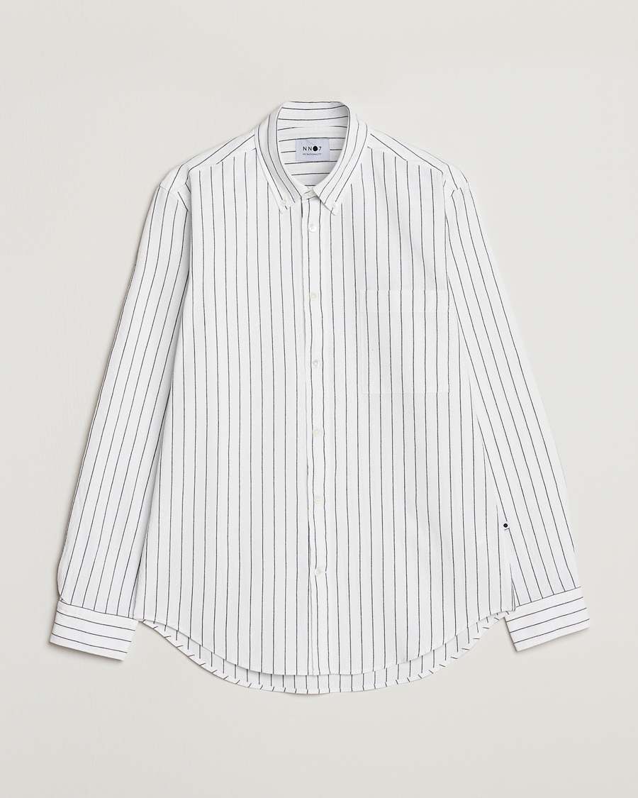 Herren | Hemden | NN07 | Arne Creppe Striped Shirt Black/White
