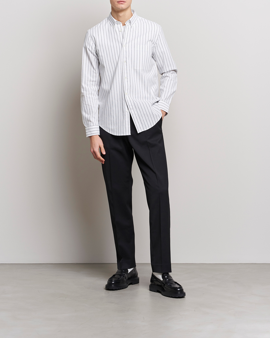Herren | Hemden | NN07 | Arne Creppe Striped Shirt Black/White