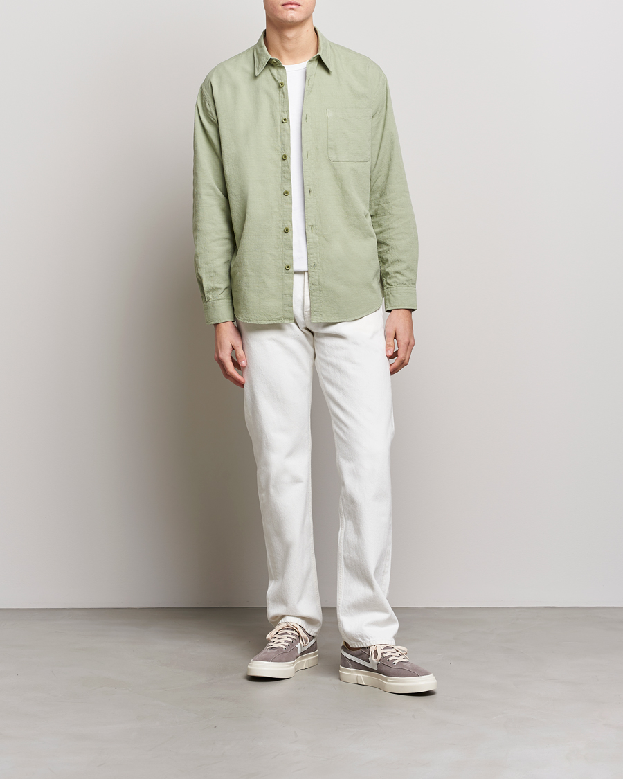 Herren | Hemden | NN07 | Deon Jacquard Shirt Pale Green