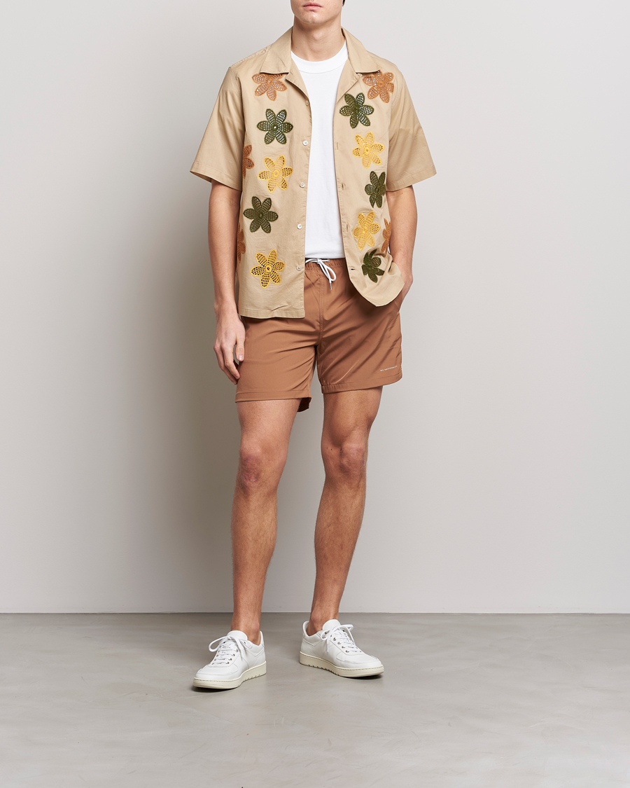 Herren | Hemden | NN07 | Julio Flower Short Sleeve Shirt Cream
