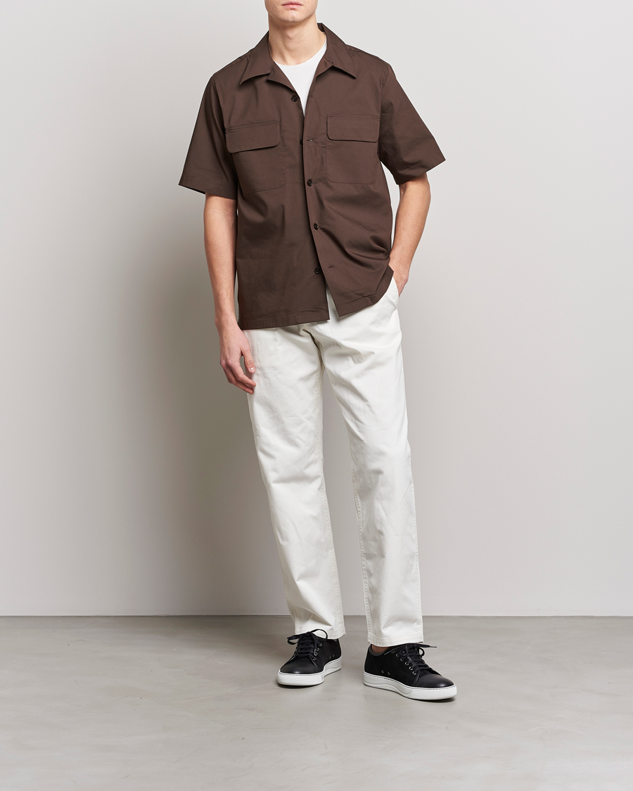 Herren | Hemden | NN07 | Daniel Pocket Resort Collar Shirt Brown