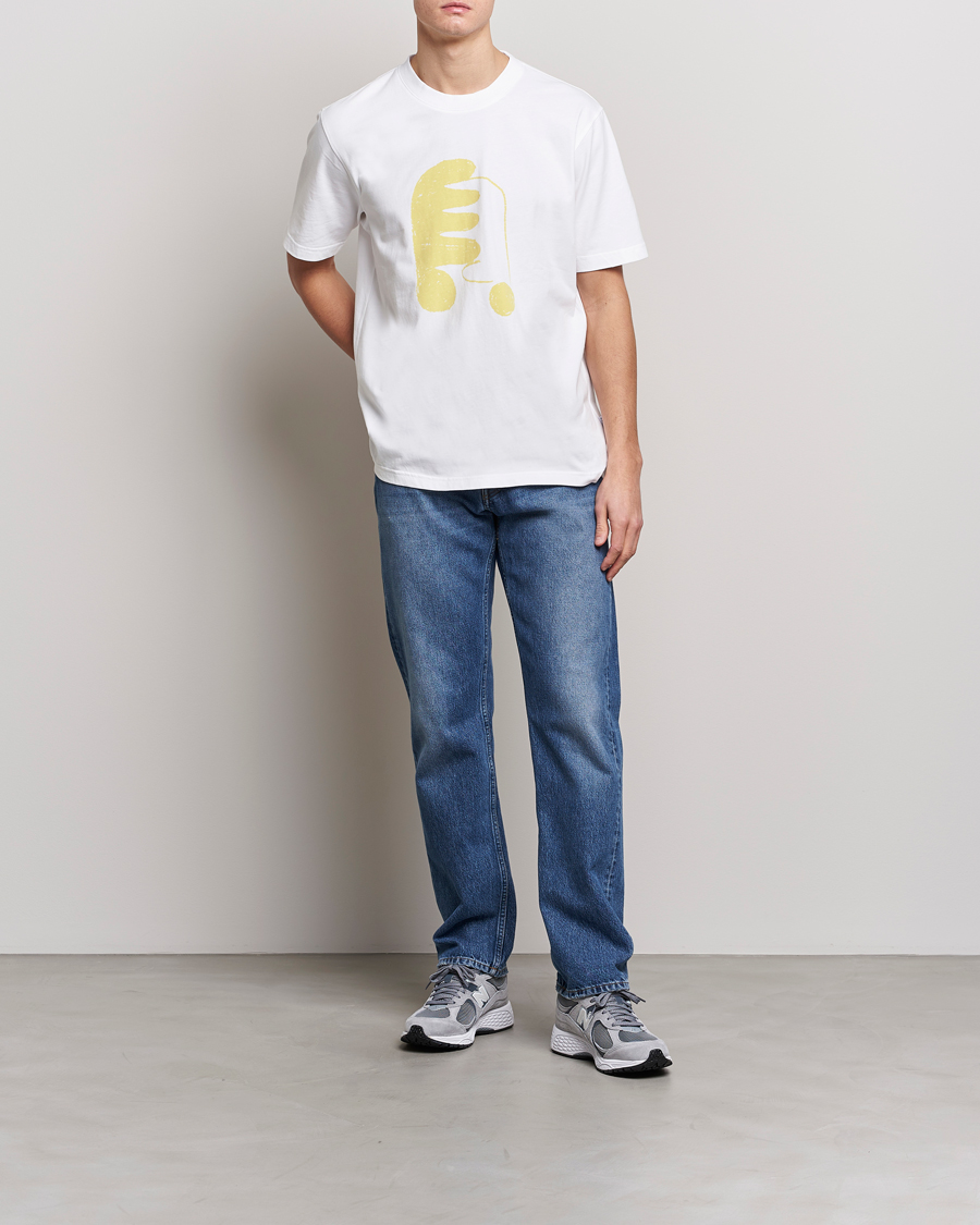 Herren | T-Shirts | NN07 | Adam Printed Crew Neck T-Shirt White