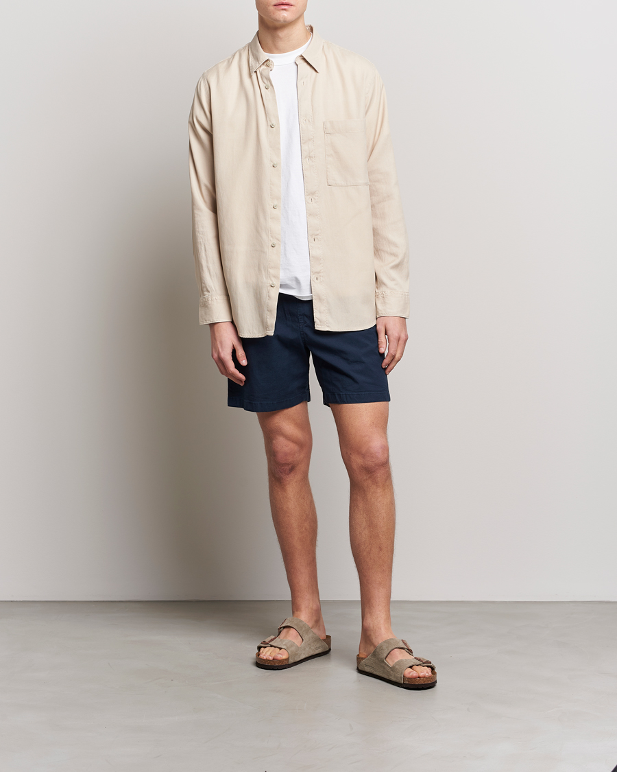 Herren | Shorts | NN07 | Gregor Tencel Drawstring Shorts Navy Blue