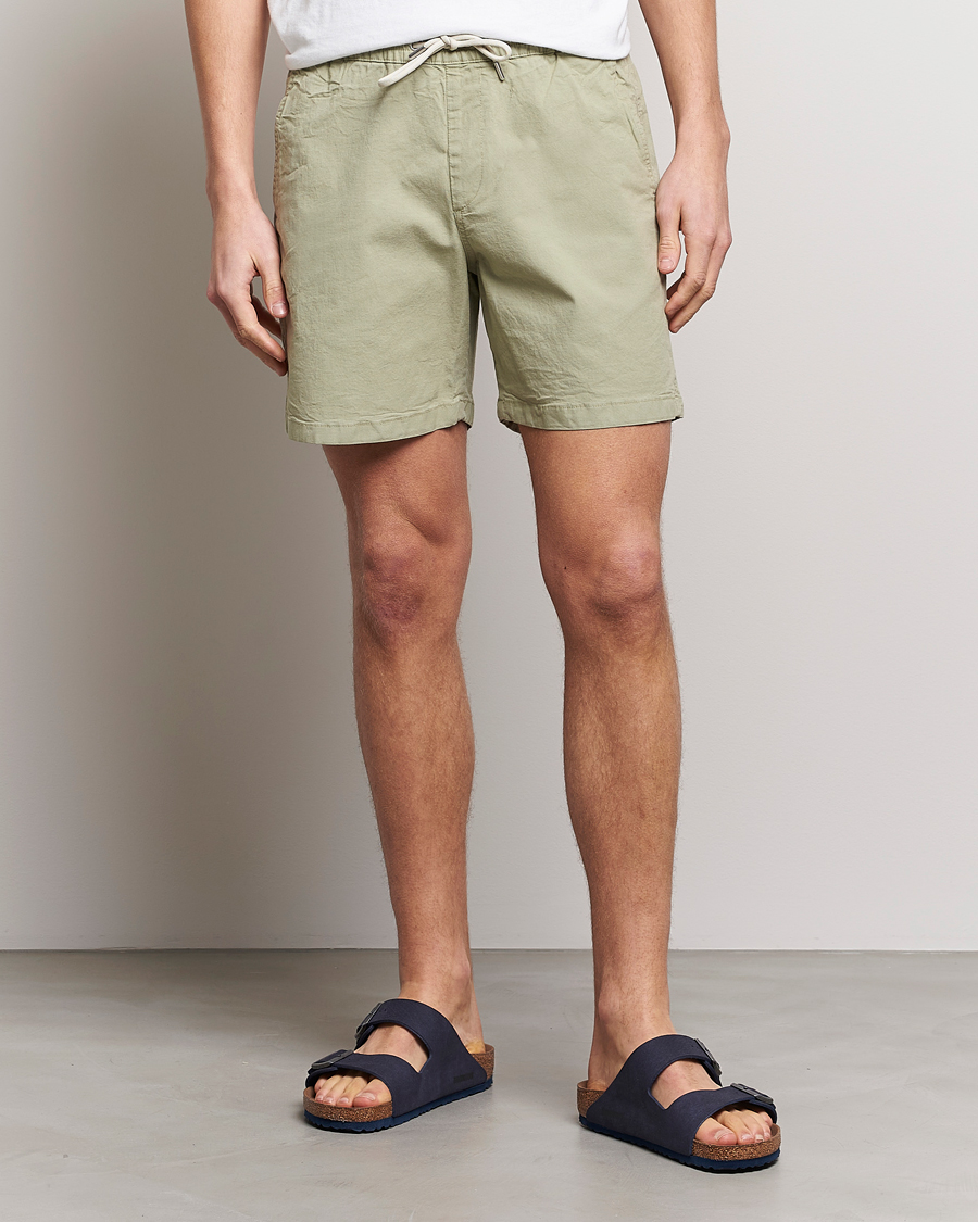 Herren | Shorts | NN07 | Gregor Tencel Drawstring Shorts Pale Green