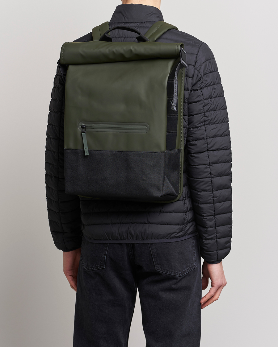 Herren | RAINS Trail Rolltop Backpack Green | RAINS | Trail Rolltop Backpack Green